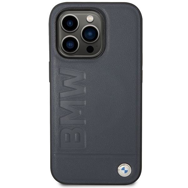 BMW Handyhülle Echtleder Iphone 14 Pro Navy Blau Magsafe