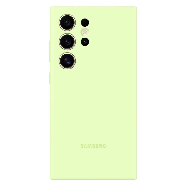 Original Samsung Silikonhülle für Samsung Galaxy S24 Ultra Weiss/Grün